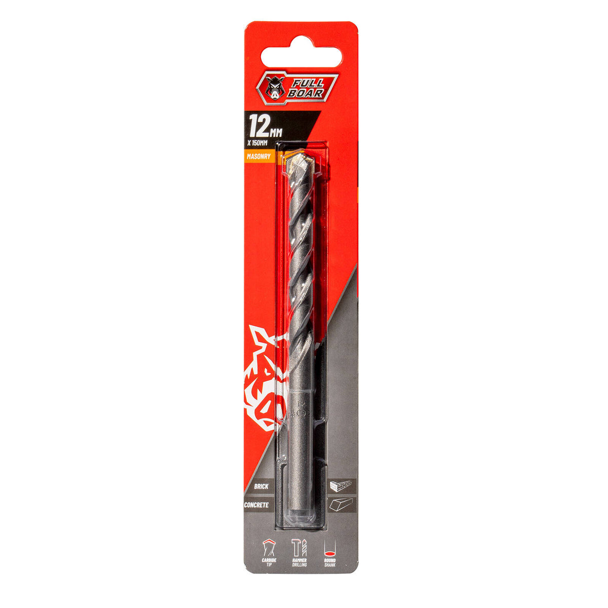 Full Boar 12mm TCT Masonry Drill Bit