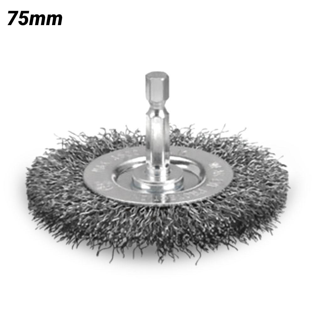 Bordo 5132-75S 75mm Steel Crimp Wire Wheel Brush with Hex Shank