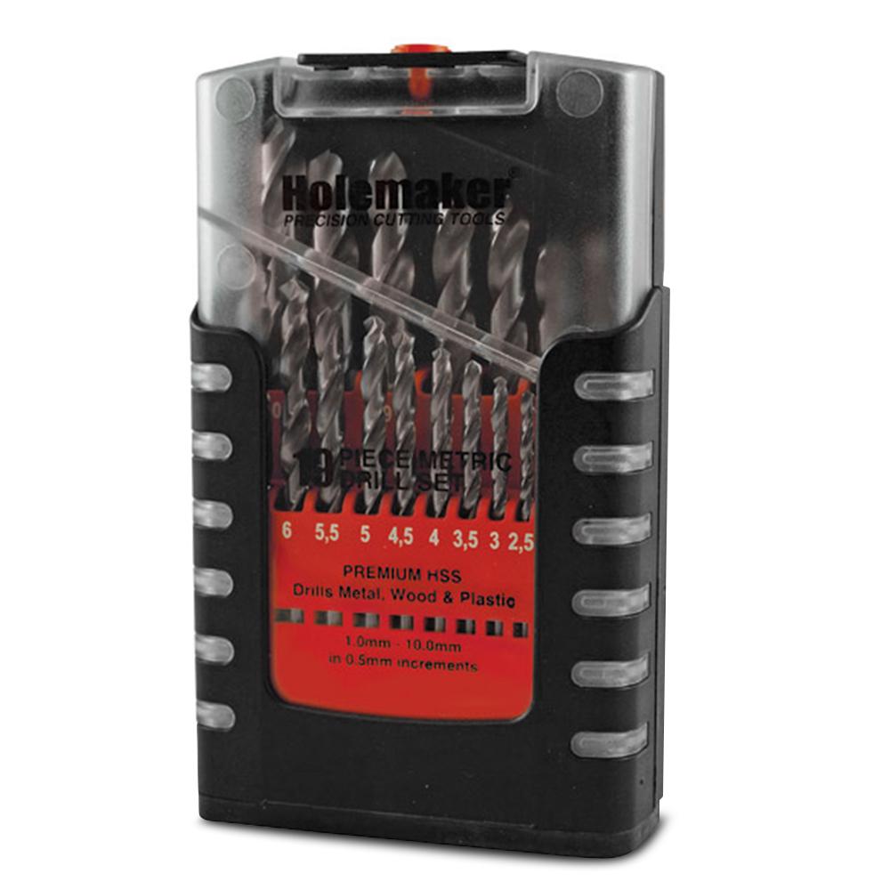 Holemaker UN308-010 19pce 1-10mm HSS Drill Bit Set