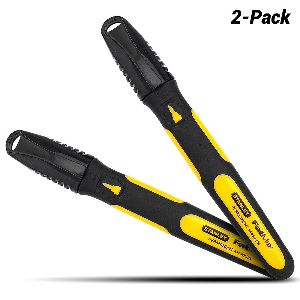 Stanley 0-47-312 2-Pack FATMAX Black Fine Tip Permanent Markers