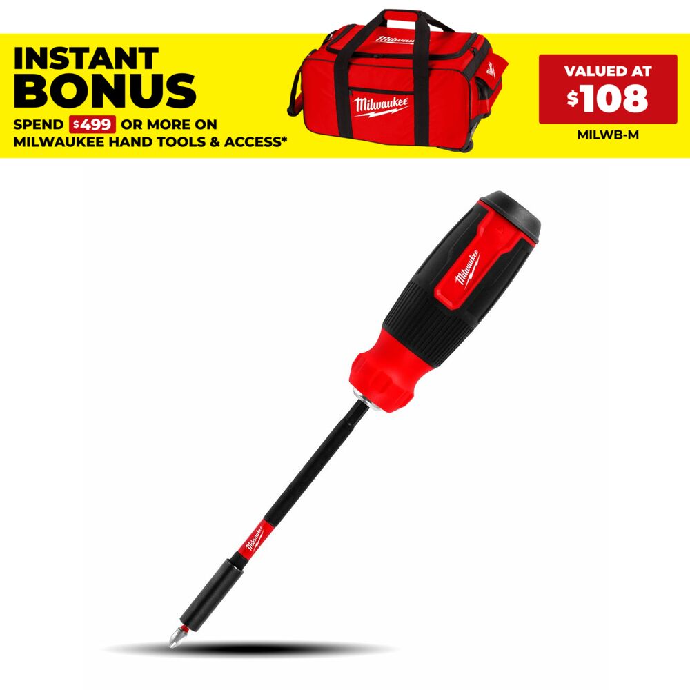 Milwaukee 48222915 14-in-1 Multi-Bit Screwdriver with SHOCKWAVE™ Bits