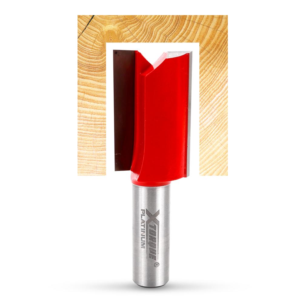 Xtorque XP2512 Platinum 25mm Straight Double Flute 1/2" Shank Router Bit