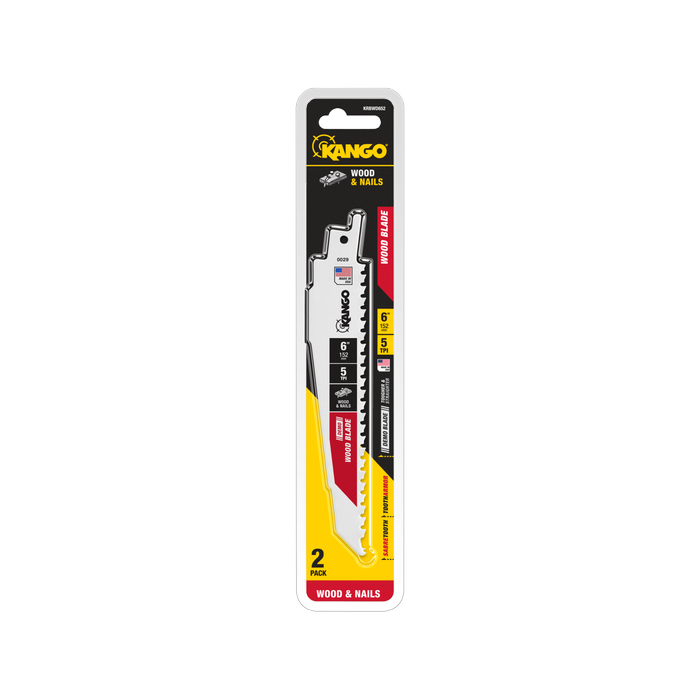 Kango 6” 5 TPI Wood Demo Reciprocating Saw Blade - 2 Pack