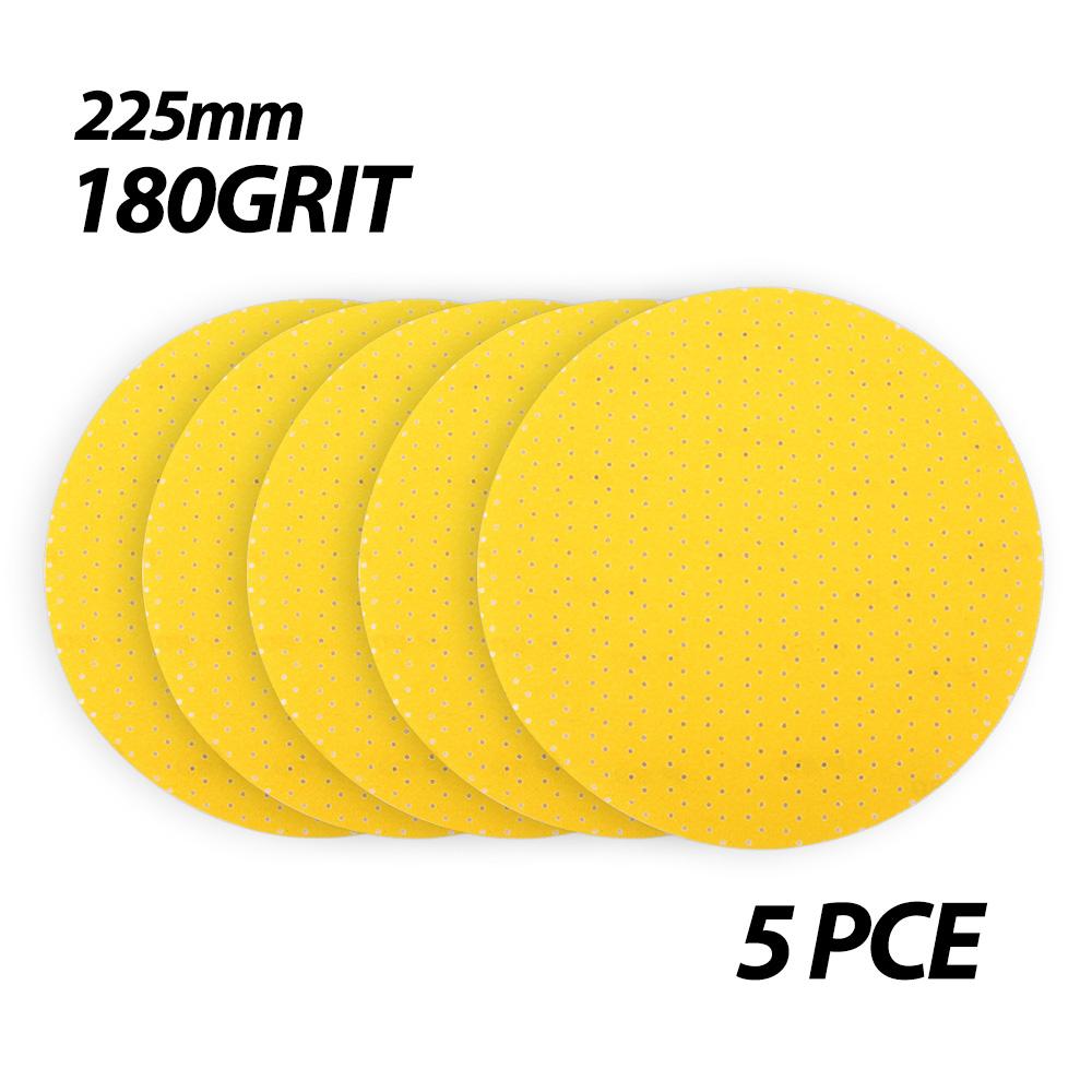 Bayer SP180 180 Grit 225mm (8.8") 5pce Multi-Hole Velcro Sanding Paper