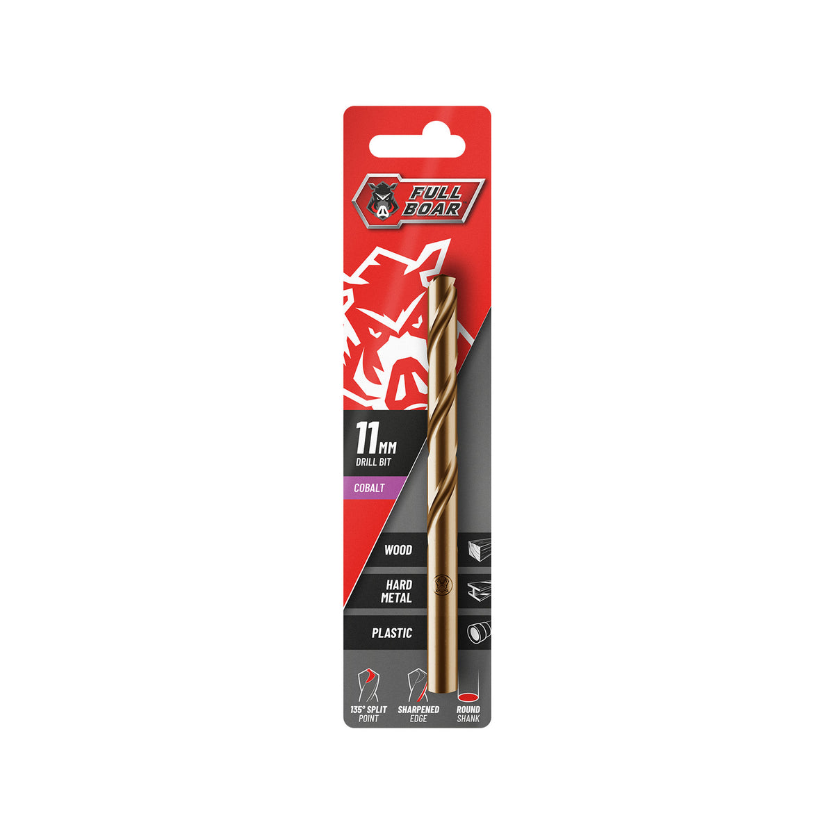 Full Boar 11mm M35 Cobalt Drill Bit