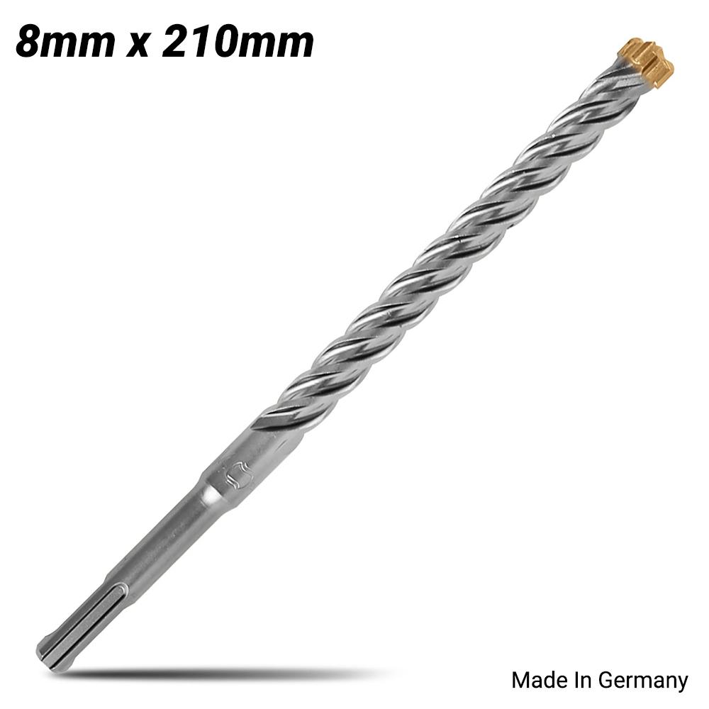 Xtorque X82104 Platinum SDS PLUS 8mm x 210mm Platinum 4 Cutter Drill Bit - MADE IN GERMANY