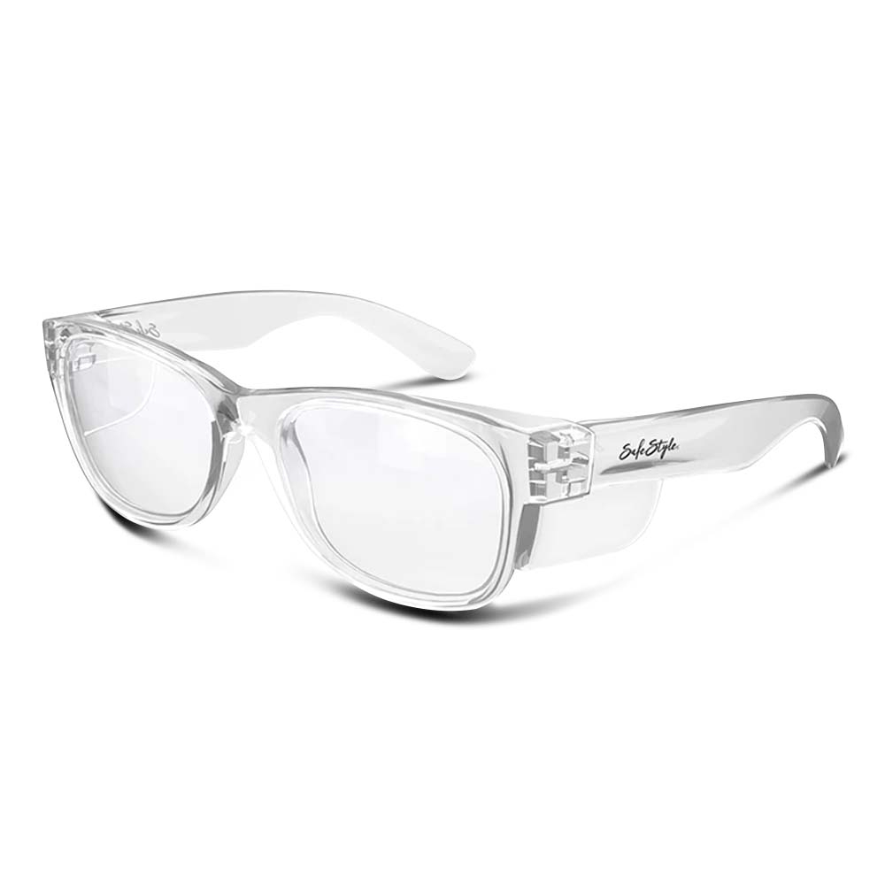 SafeStyle CCC100 UV400 Classics Clear Frame Clear Lens