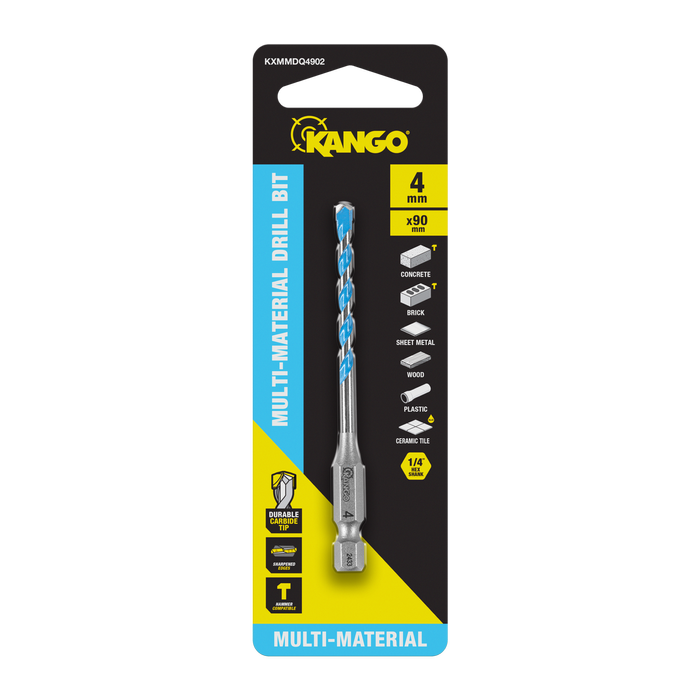 Kango 4 x 90mm 1/4" Multi-Material Drill Bit