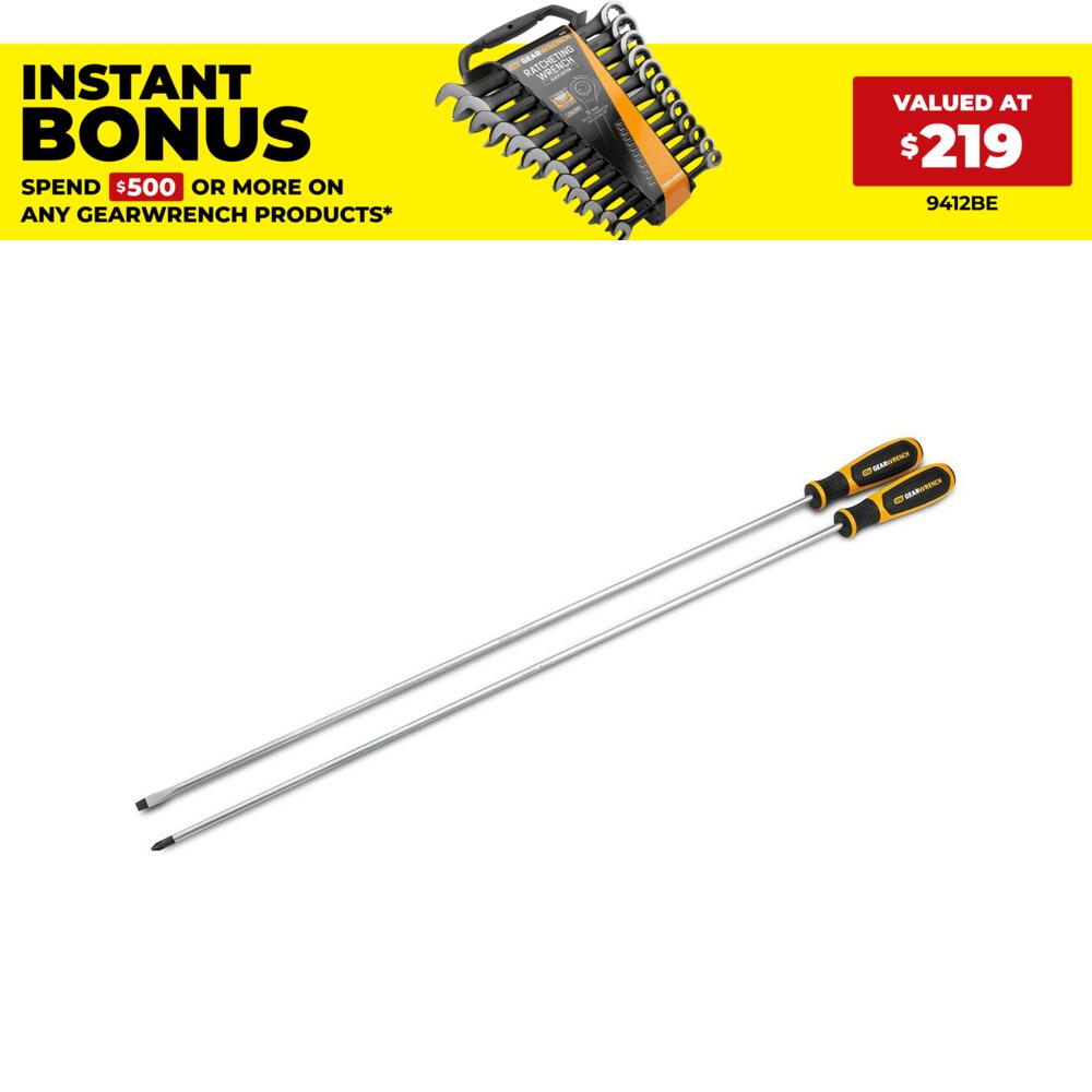 GEARWRENCH 80068H 2pce Phillips/Slotted Dual Material Screwdriver Set