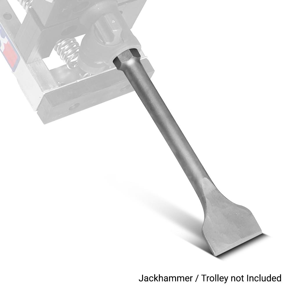 Makinex WCAU-404 75mm 30mm-Hex Flippable Wide Chisel Attachment