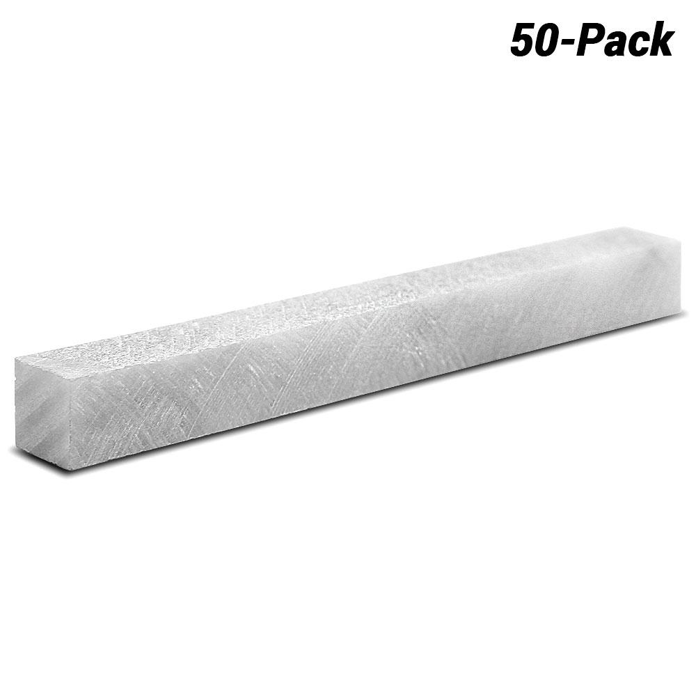 Bleispitz 0457 50-Pack 10 x 10 x 100mm White Soapstone Crayons