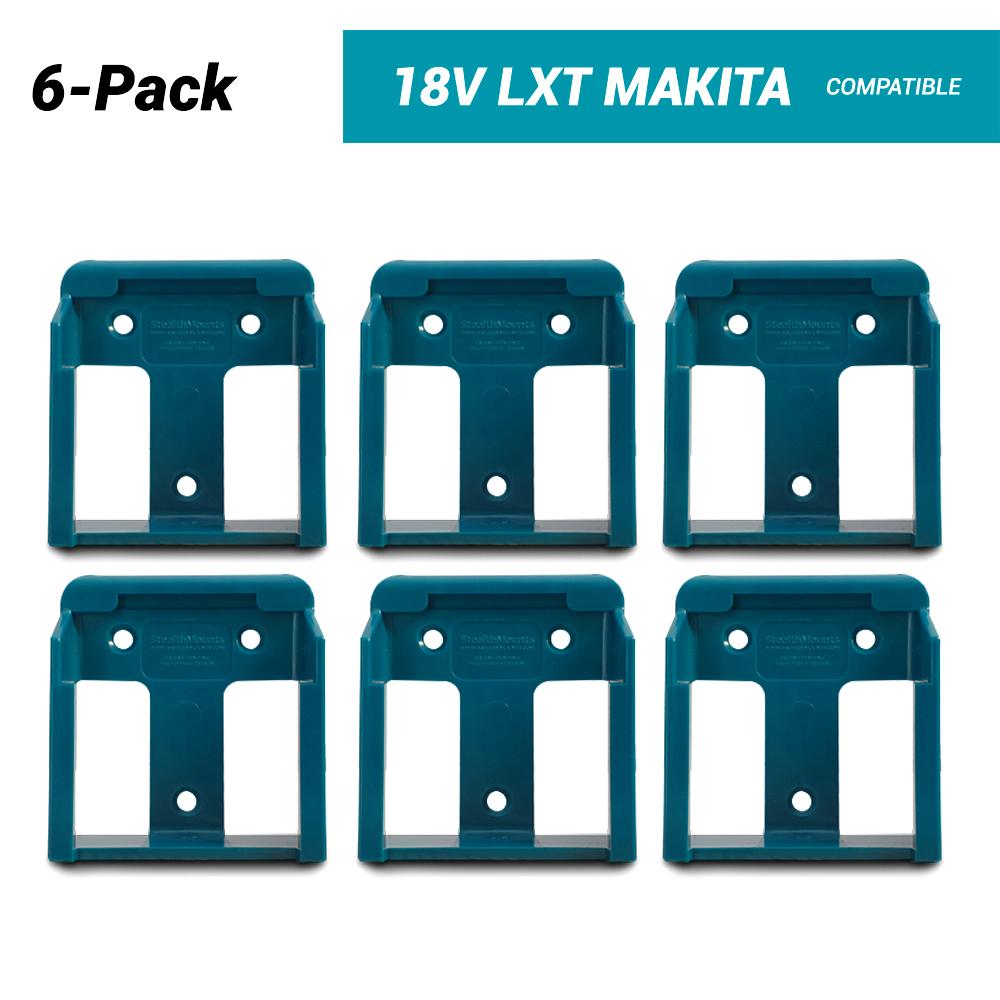 StealthMounts BM-MK18-BLU-6 18V Makita LXT 6-Pack Blue Battery Mounts
