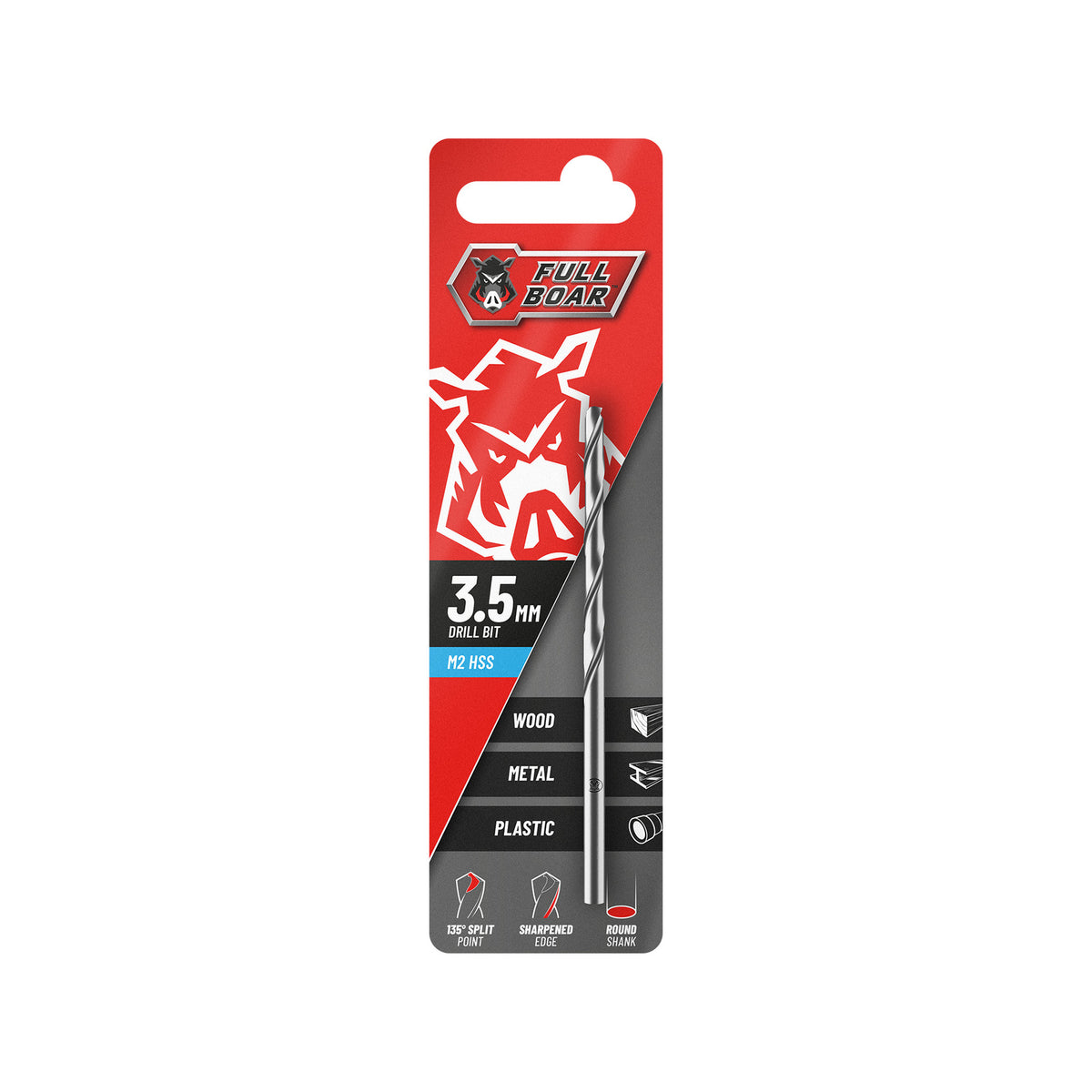 Full Boar 3.5mm M2 HSS Drill Bit