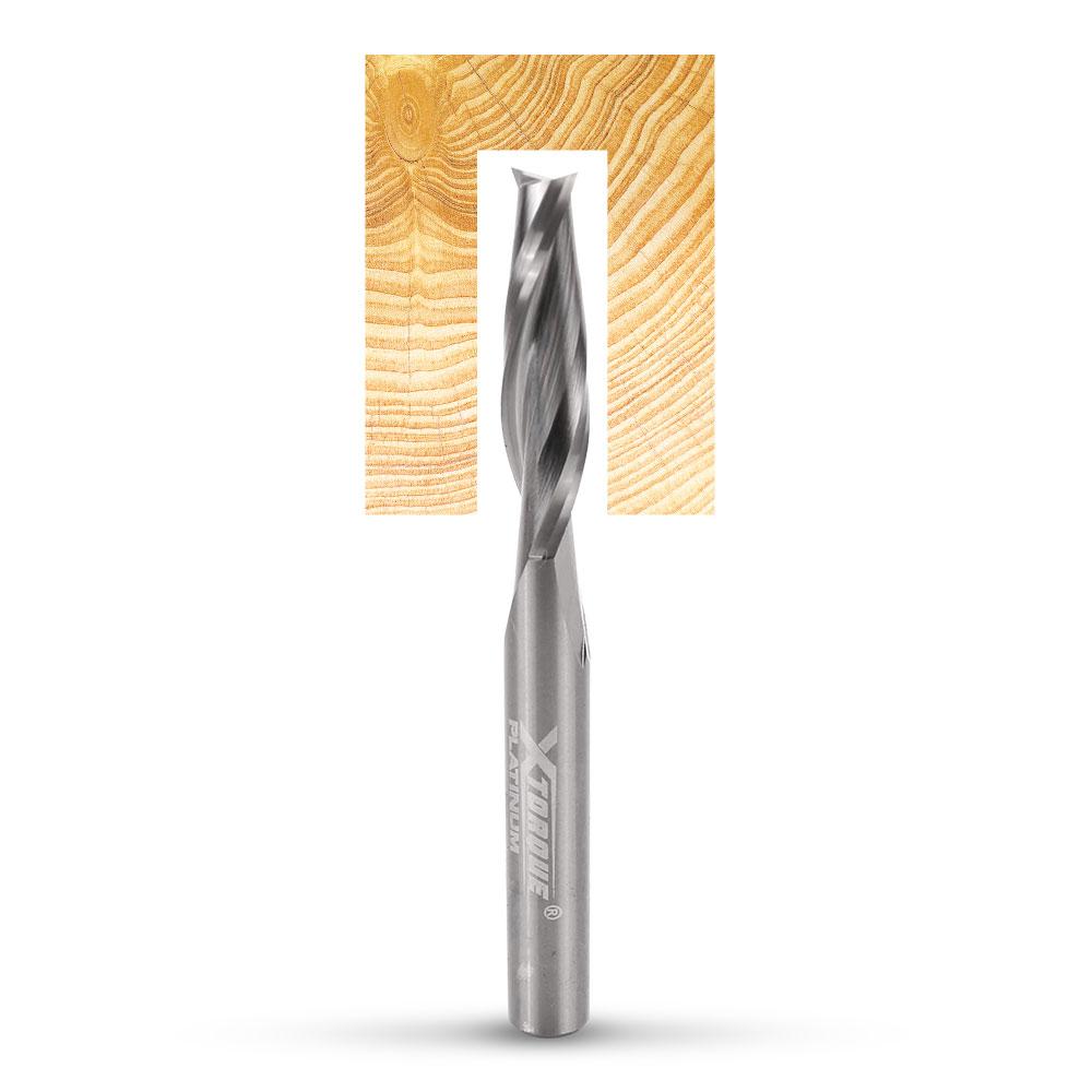 Xtorque XP614S Platinum 6.35mm Spiral Right Hand XL Upcut 1/4" Shank Router Bit