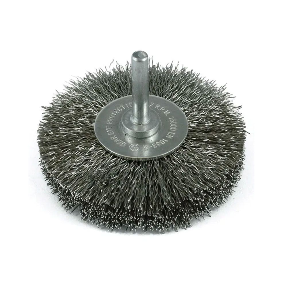 ITM TM7014-050 50 x10mm 1/4" Round Shank High Speed Steel Crimp Wire Wheel Brush