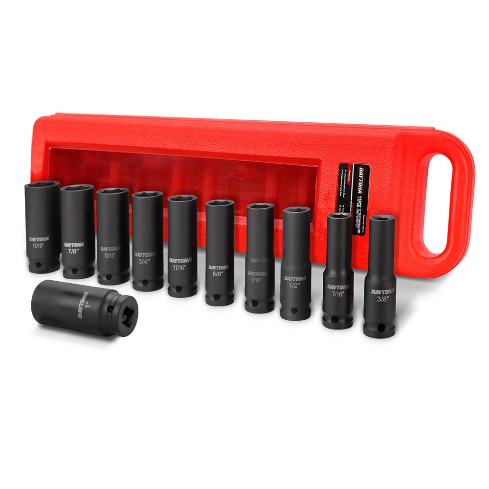 Daytona XTO12I 11pce 1/2" Drive Deep Impact 3/8"-1" Imperial Socket Set