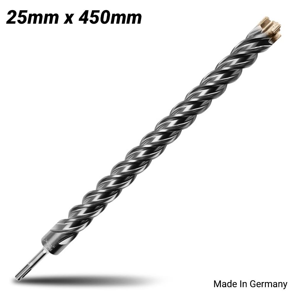 Xtorque X254504 Platinum SDS PLUS 25mm x 450mm Platinum 4 Cutter Drill Bit - MADE IN GERMANY