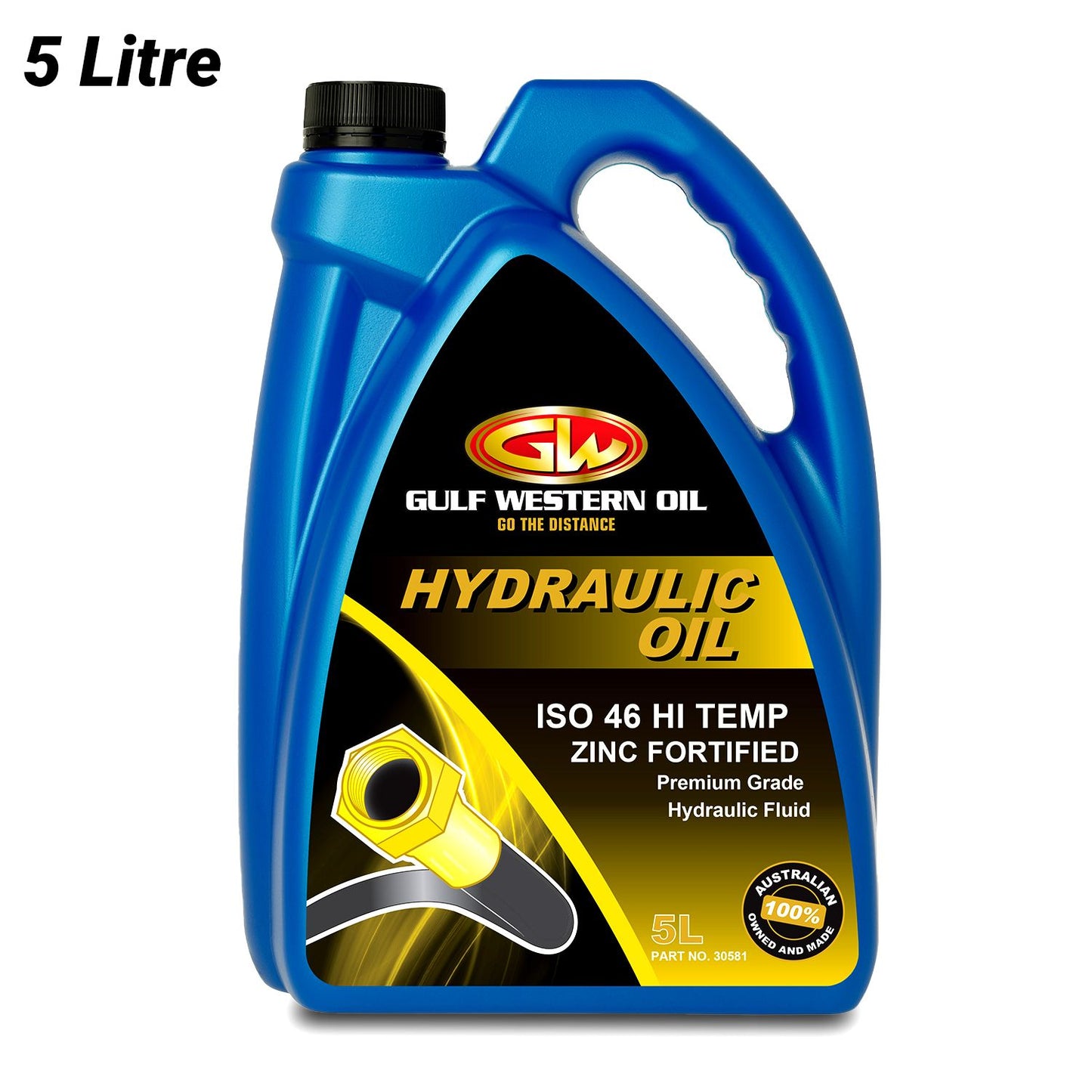 Gulf Western 30581 5L ISO 46 Hi Temp Zinc Fortified Hydraulic Oil