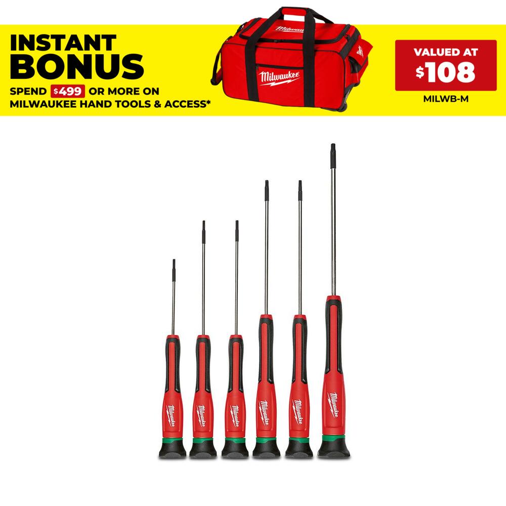 Milwaukee 48222610 6pce TORX® Precision Screwdriver Set with Case