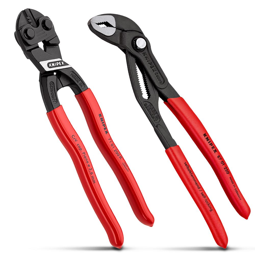 Knipex KBP046 2pce Bolt Cutter & Water Pump Pliers Set
