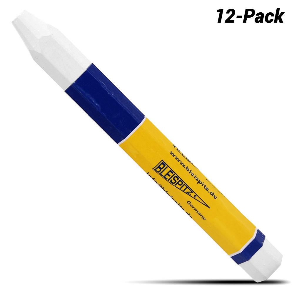 Bleispitz 0228 12-Pack 12mm White Lumber Crayons - MADE IN EUROPE