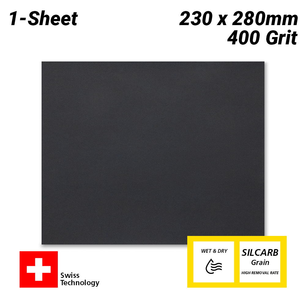 Sia Abrasives F03E007161 230mm x 280mm P400 Silicon Carbide Wet/Dry Sanding Sheet