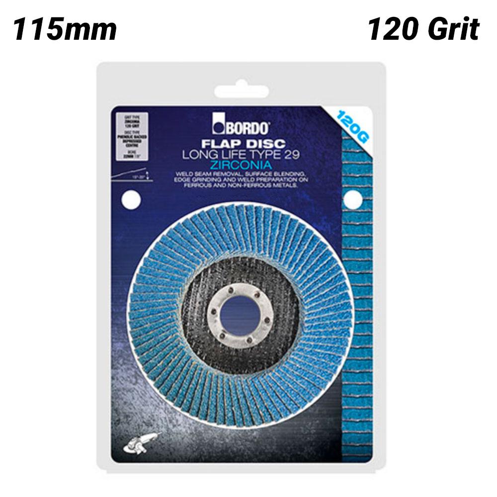 Bordo 7500-FD115Z120S 115mm 120 Grit Zirconia Flap Disc