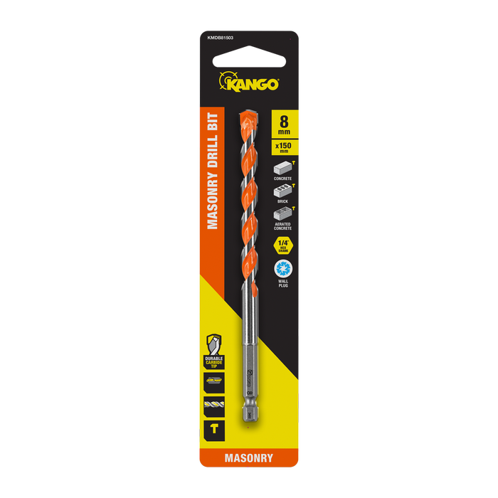 Kango 8 x 150mm 1/4" Masonry Drill Bit