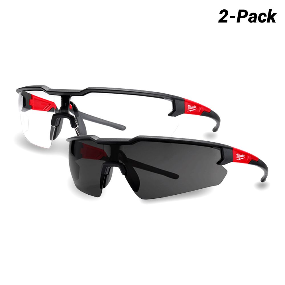 Milwaukee 48732901P 2-Pack Safety Glasses - Clear & Tinted