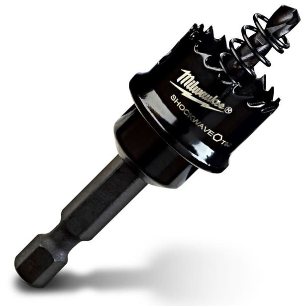 MILWAUKEE 19mm (3/4inch) 1/4-Hex Shank Bi-Metal Sheetmetal Holesaw - SHOCKWAVE 49569805
