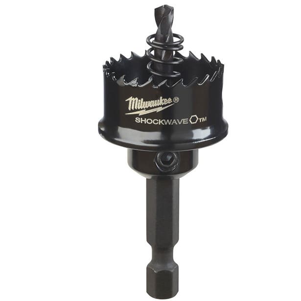 MILWAUKEE 29mm (1.1/8inch) 1/4-Hex Shank Bi-Metal Sheetmetal Holesaw - SHOCKWAVE 49569820