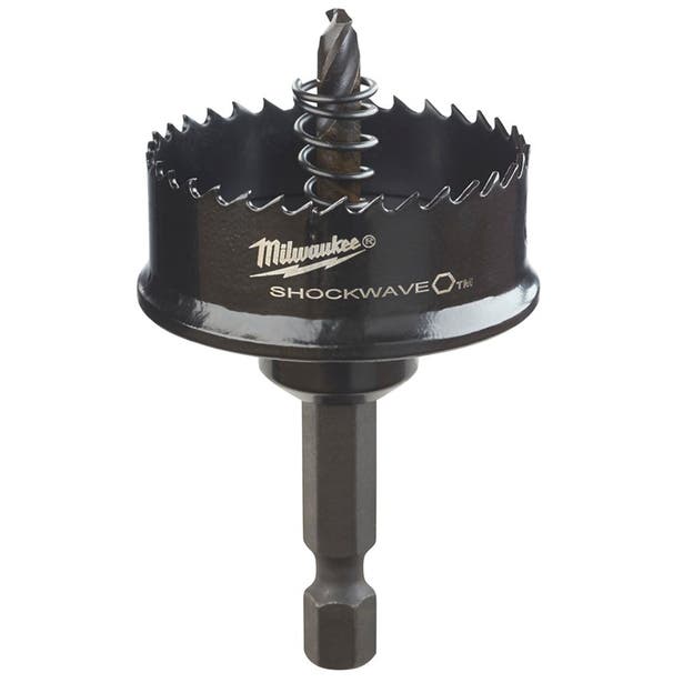 MILWAUKEE 35mm (1.3/8inch) 1/4-Hex Shank Bi-Metal Sheetmetal Holesaw - SHOCKWAVE 49569830