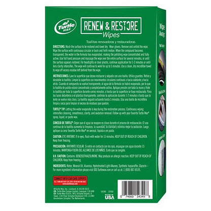 Turtle Wax Renew and Restore Wipes Kit 104031