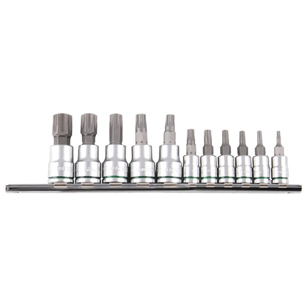 KINCROME 1/4 & 3/8inch Drive TORX Short Series Socket Set - 11 Piece K5025