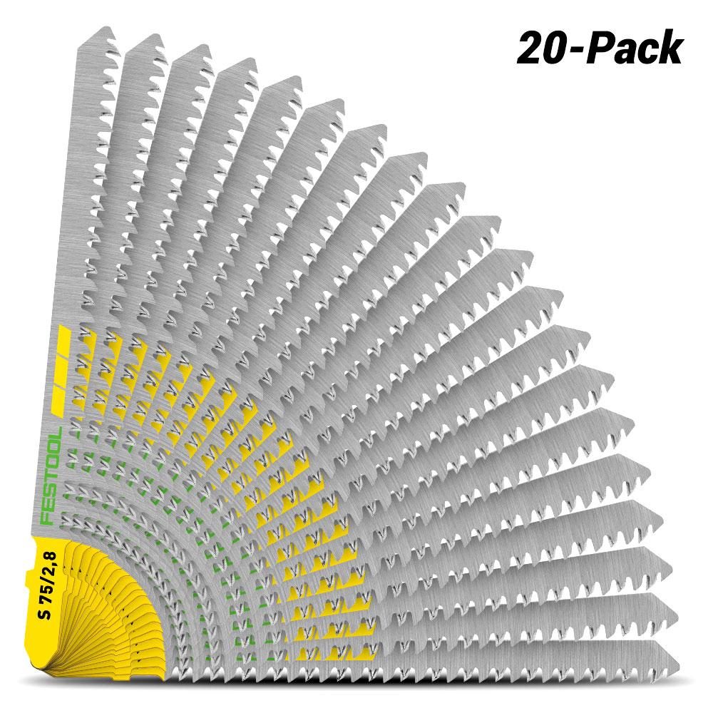 Festool S 75/2.8/20 (204261) 20-Pack Jigsaw Blades