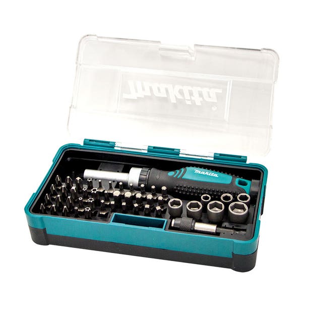 MAKITA 47 pce Sockets & Ratchets Screwdriver Bit Set B46224