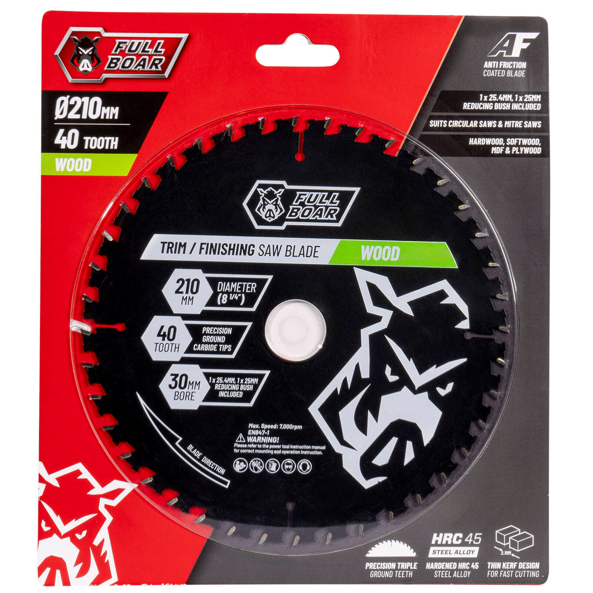 Full Boar 210mm 40T Circular Saw Blade FBCSB21030-40T