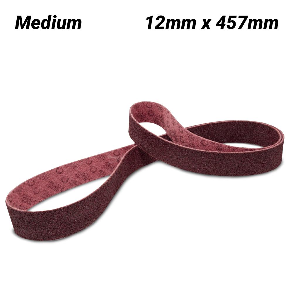 3M AC010611096 12mm x 457mm Scotch-Brite A-MED Surface Conditioning Belt