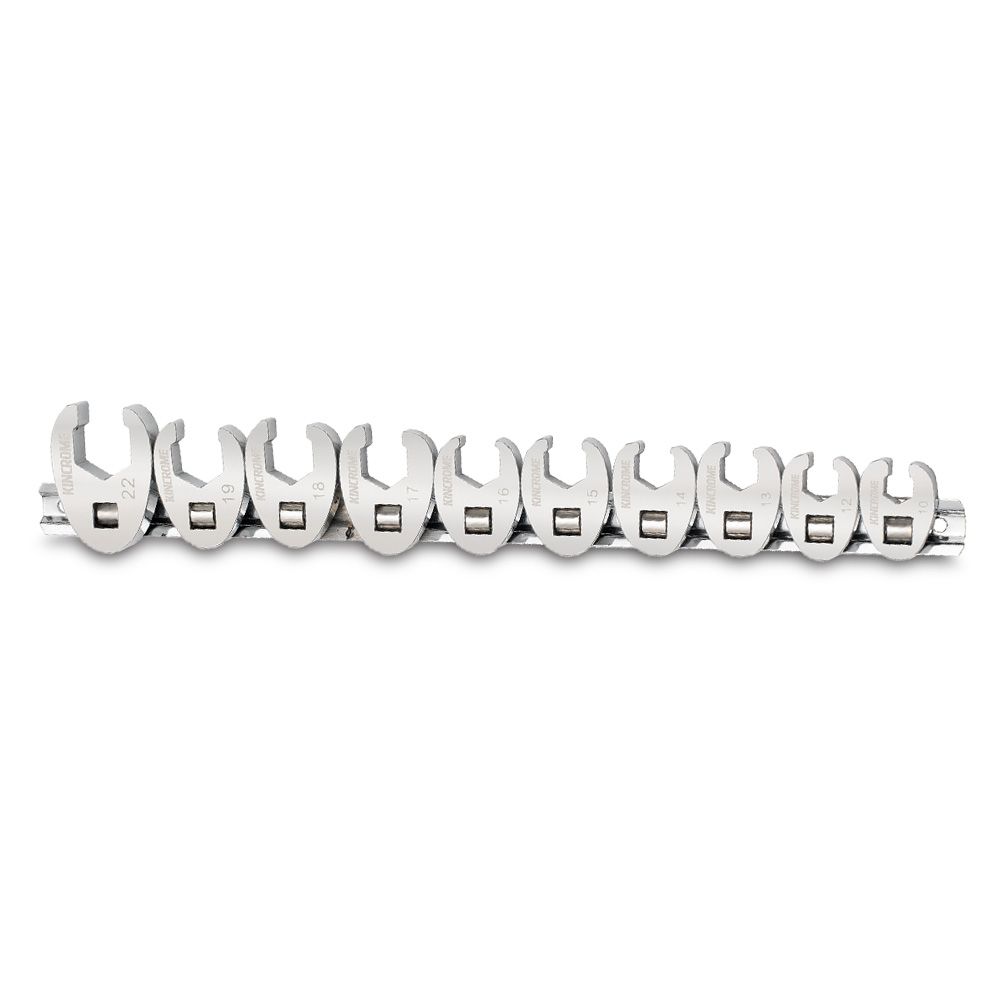 Kincrome K030007 10pce 3/8" Drive Metric Crows Foot Spanner Set