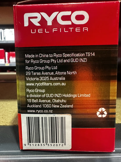 RYCO Z92 Inline Fuel Filter Holden Commodore / Gemini / Camira / Magna / Mitsubishi Pajero