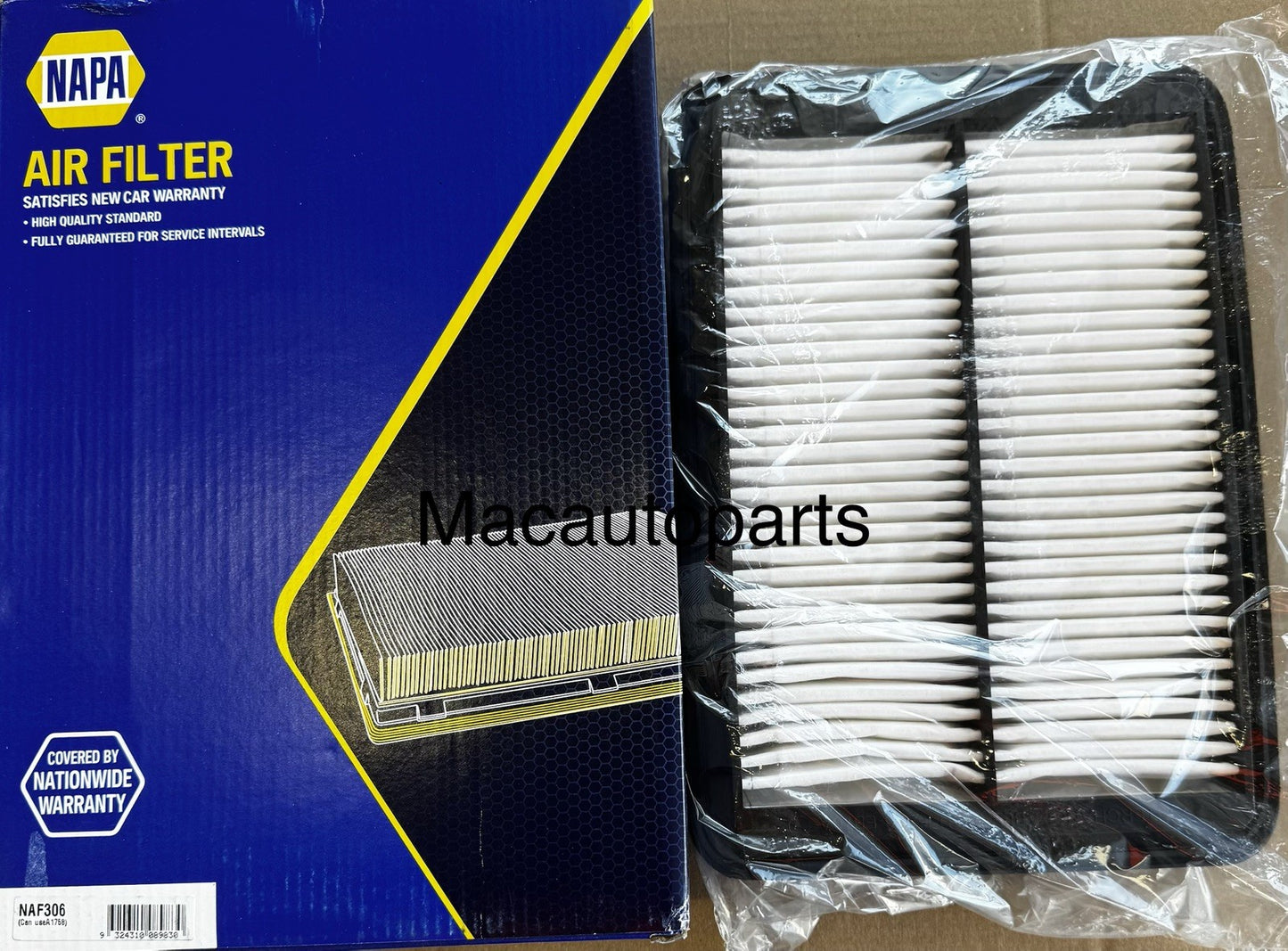 NAPA Air Filter NAF306 Equivalent To Ryco A1758 / Proselect PSA306