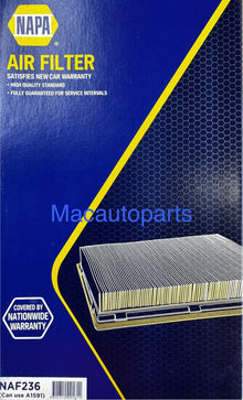 NAPA Air Filter NAF236 Equivalent To Ryco A1591 / Proselect PSA236