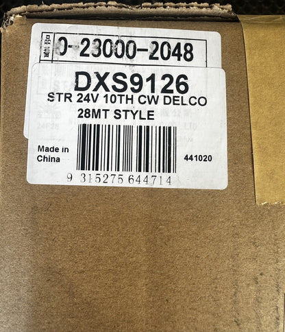 Genuine Starter Motor 24V 10 Tooth Clockwise Delco 28MT Style DXS9126