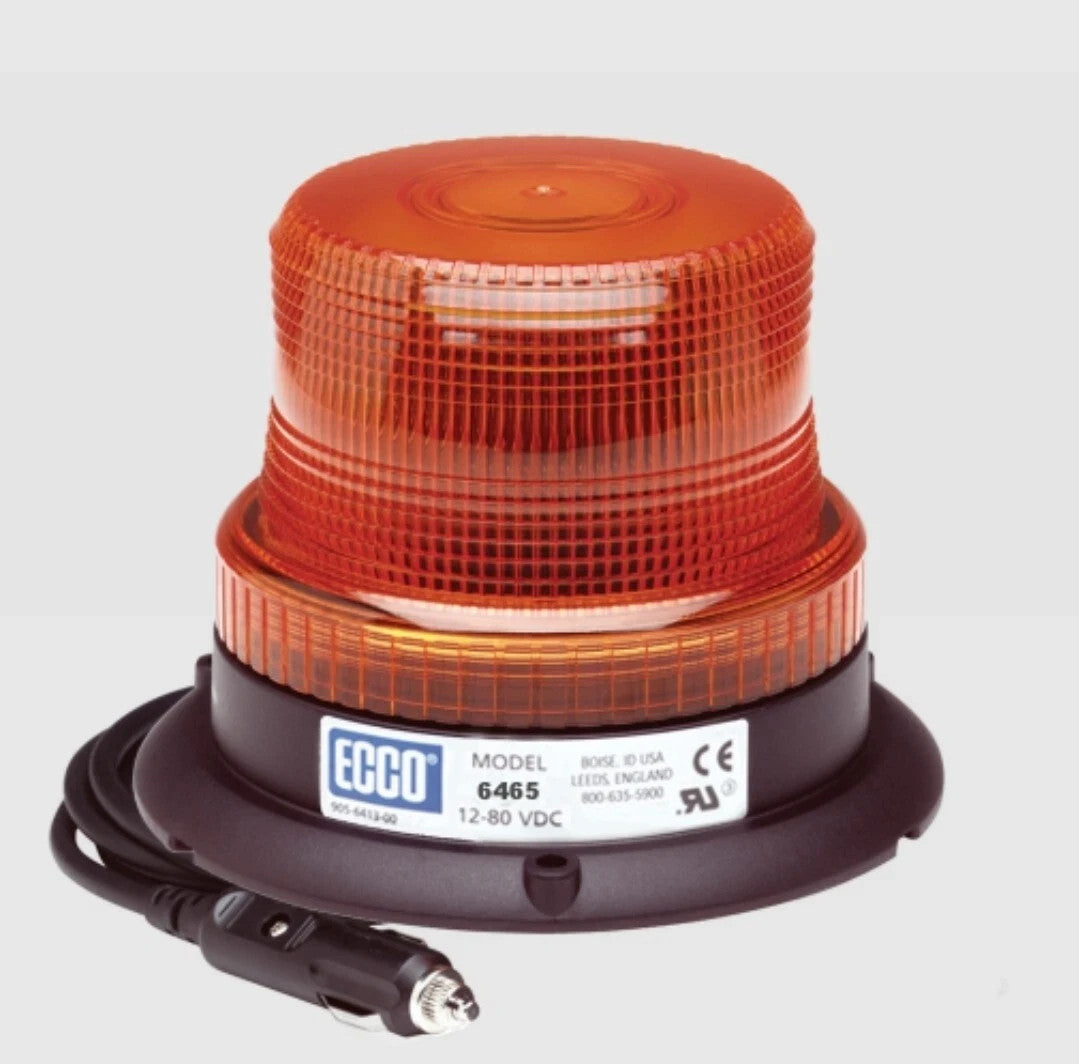 Ecco Amber LED Emergency Beacon 12-80V Magnetic Mount 6465A-MG