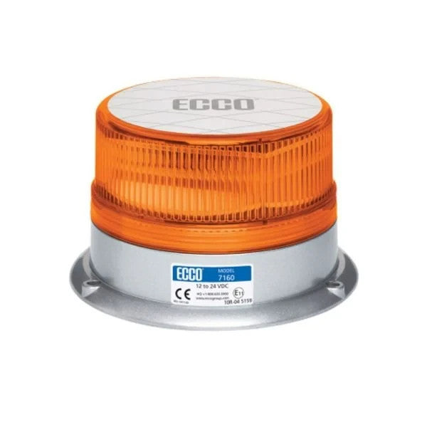 Ecco Amber LED Beacon 12/24V Permanent Mount 7160A