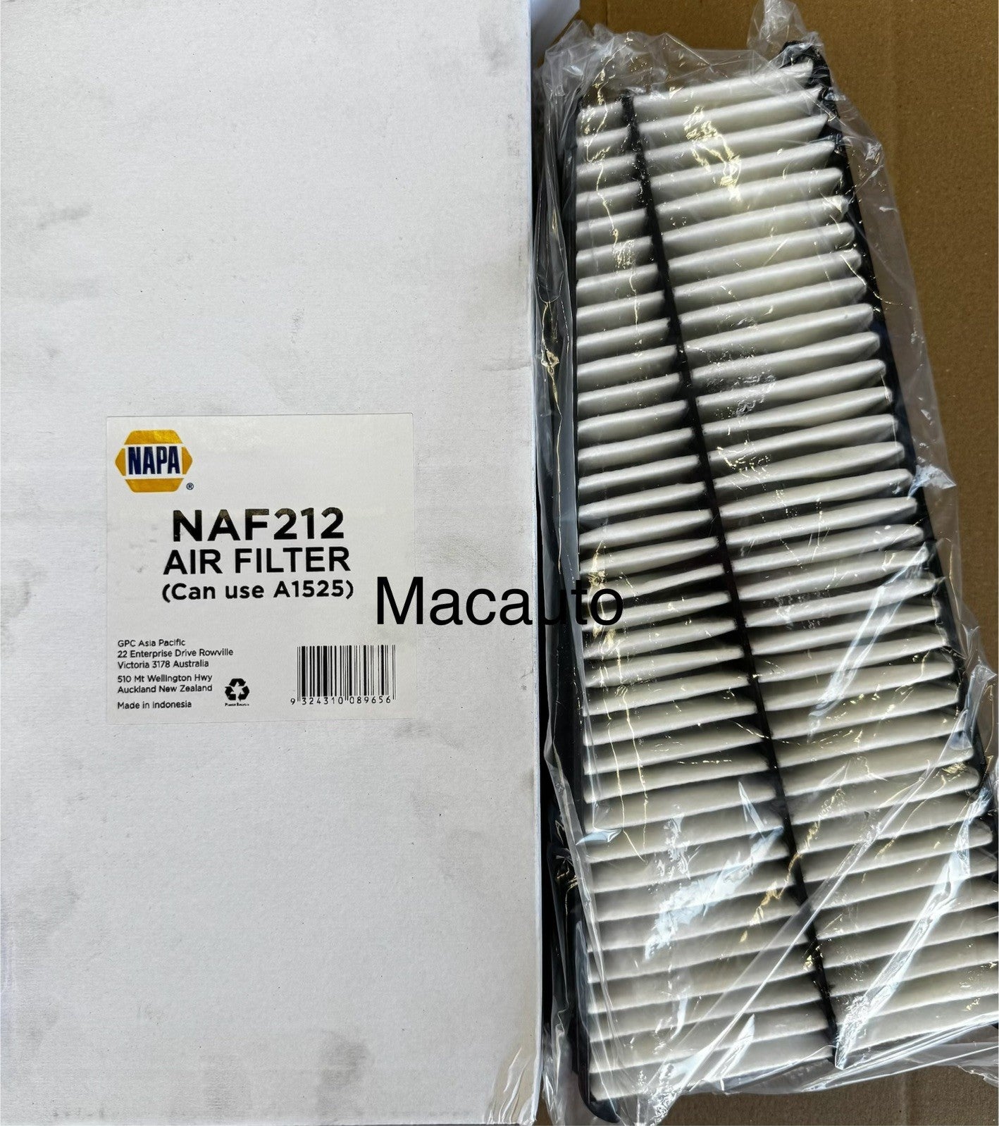 NAPA Air Filter NAF212 Equivalent To Ryco A1525 / Proselect PSA212