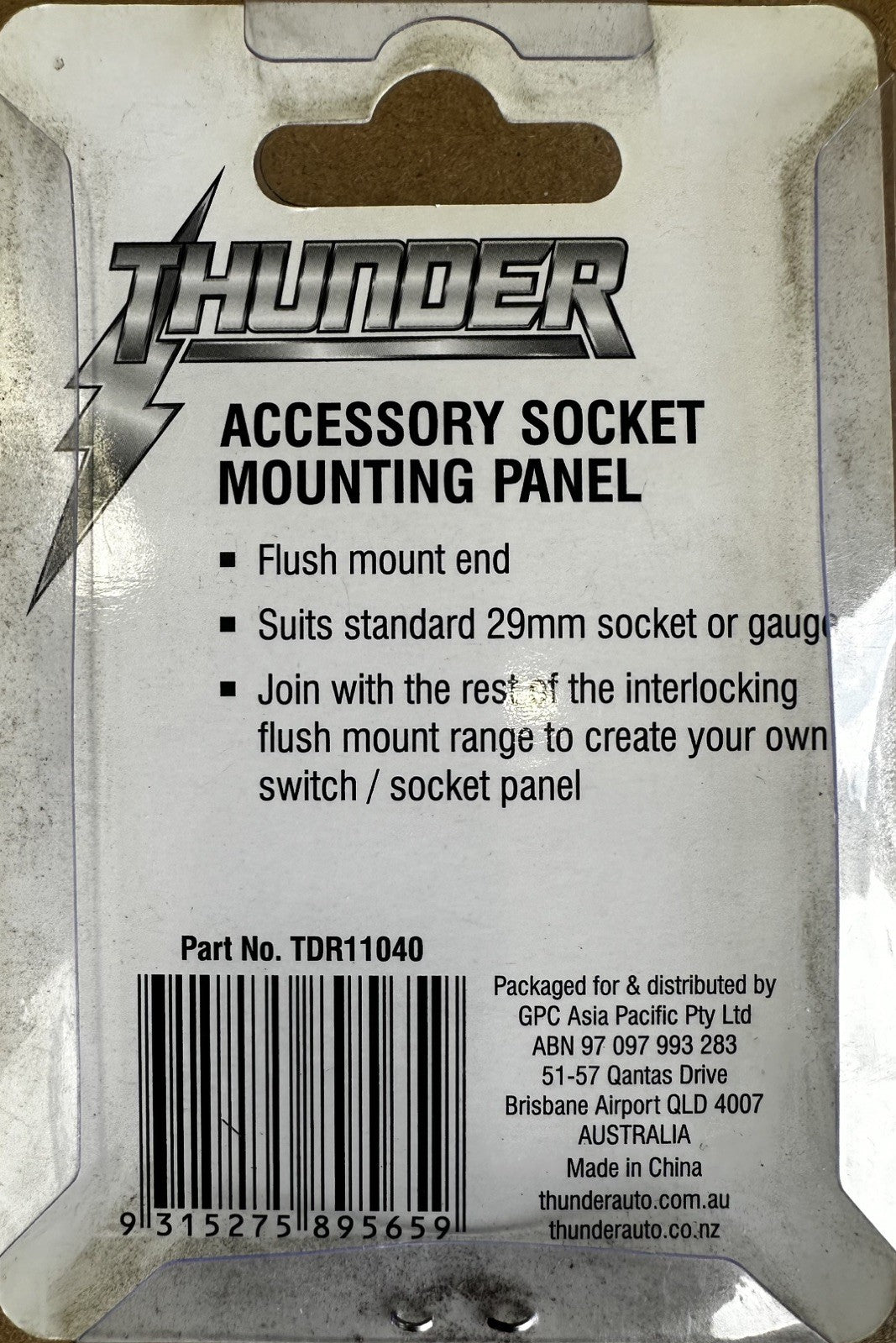 Thunder Accessory Socket Mounting Panel TDR11040