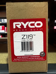 RYCO Z119 Heavy Duty Spin-On Fuel Filter Case IH / Fiat / Alfa Romeo / VW / Renault
