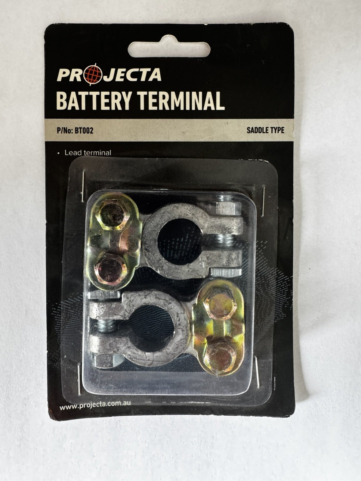 PROJECTA Battery Terminal End Entry Saddle Type Positive Or Negative 2Pk BT002