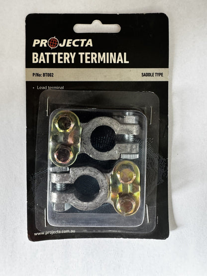 PROJECTA Battery Terminal End Entry Saddle Type Positive Or Negative 2Pk BT002